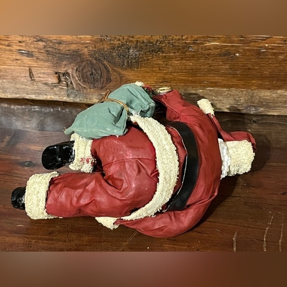 VTG Paper Mache Sitting SANTA CLAUS Christmas Decoration Primitive Folk Art - Picture 11 of 15